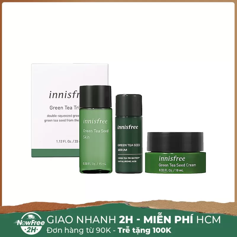 [HSD 10/2025] [Mini] Bộ Sản Phẩm Innisfree Dưỡng Ẩm Da Từ Trà Xanh 3 Món