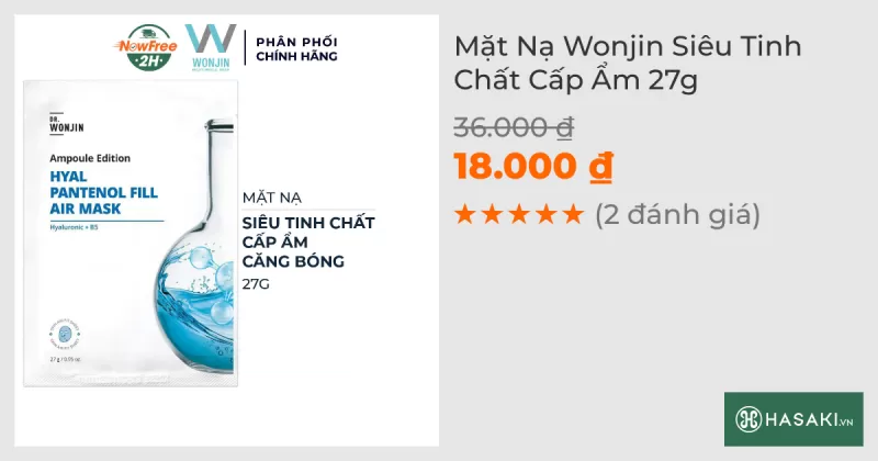 Mặt Nạ Wonjin Siêu Tinh Chất Cấp Ẩm 27g