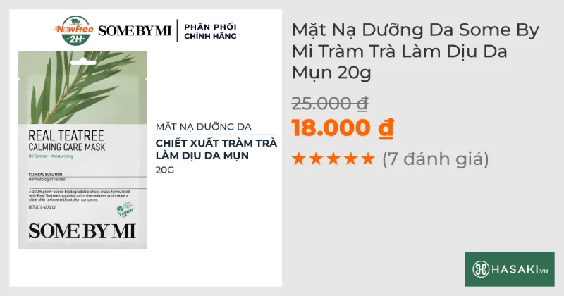 Mặt Nạ Dưỡng Da Some By Mi Tràm Trà Làm Dịu Da Mụn 20g