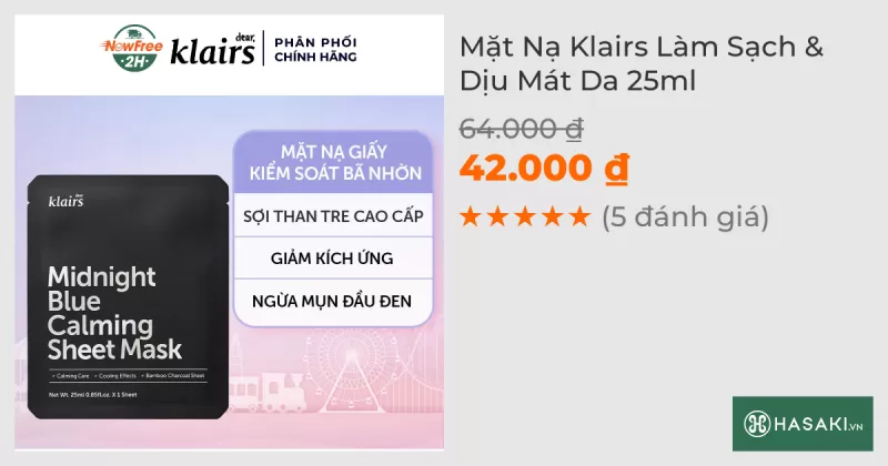 Mặt Nạ Klairs Làm Dịu Da & Kiểm Soát Dầu Nhờn 25ml