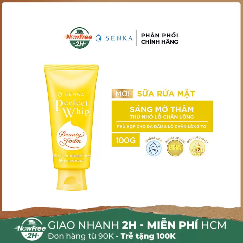 Sữa Rửa Mặt Senka Dưỡng Sáng Mờ Thâm 100g