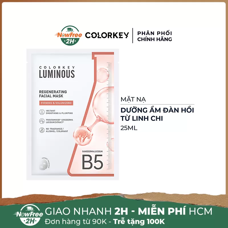 Mặt Nạ Colorkey Dưỡng Ẩm Đàn Hồi Từ Linh Chi 25ml