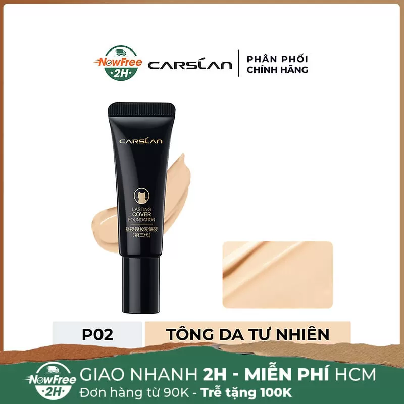 [Mini] Kem Nền Carslan Kiềm Dầu Lâu Trôi - P02 Tông Da Tự Nhiên 5g