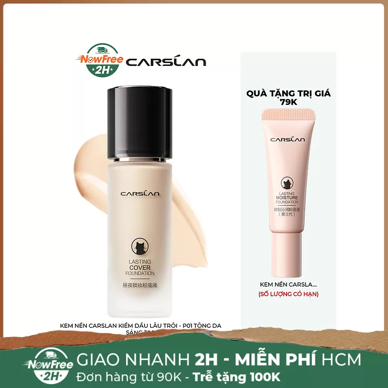 Kem Nền Carslan Kiềm Dầu Lâu Trôi - P01 Tông Da Sáng 30g