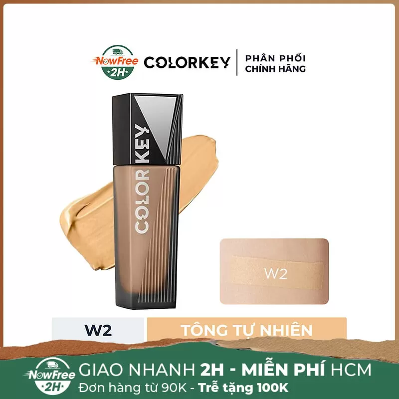 Kem Nền Colorkey Dạng Lỏng Lâu Trôi W2 Tông Tự Nhiên 30g