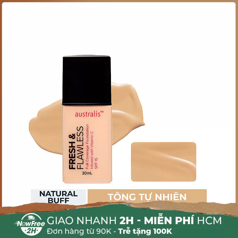 [HSD 08/2025] Kem Nền Australis Siêu Nhẹ Tông Tự Nhiên #NaturalBuff 30ml