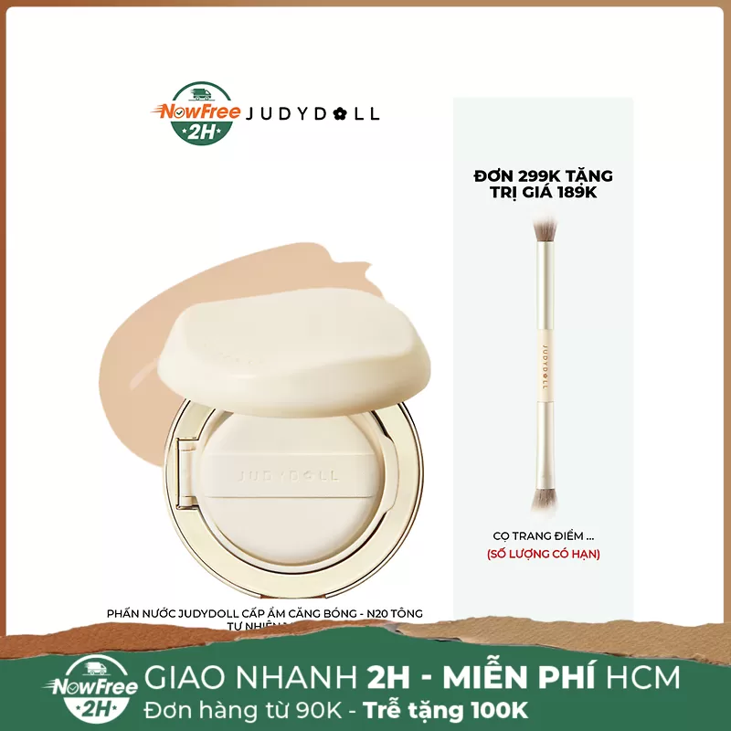 Phấn Nước Judydoll Cấp Ẩm Căng Bóng - N20 Tông Tự Nhiên 14g