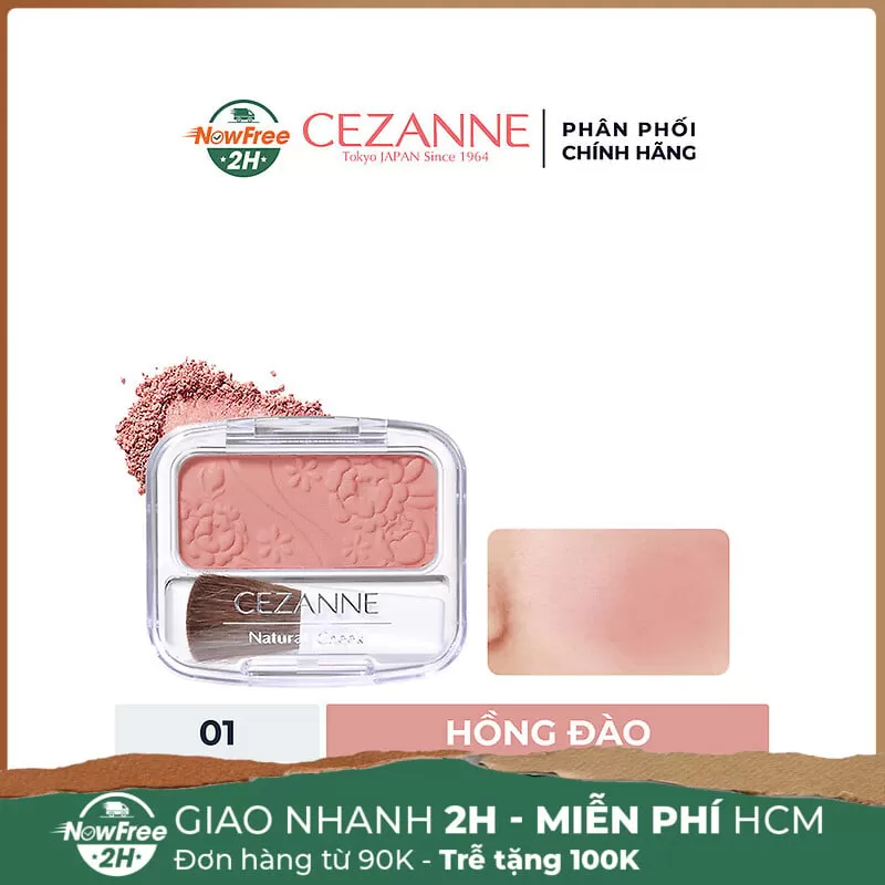 Phấn Má Hồng Cezanne Tự Nhiên Màu 01 Hồng Đào 4g