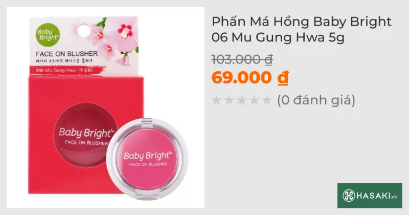 Phấn Má Hồng Baby Bright 06 Mu Gung Hwa 5g