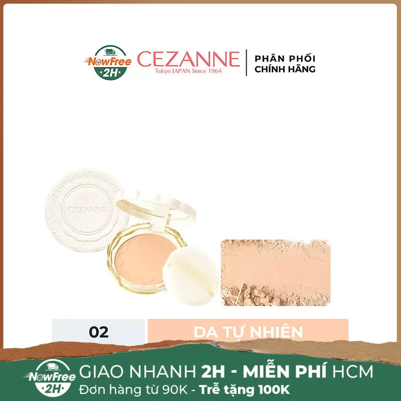 Phấn Phủ Cezanne Kiềm Dầu SPF50 PA++++ - 02 Da Tự Nhiên 10g