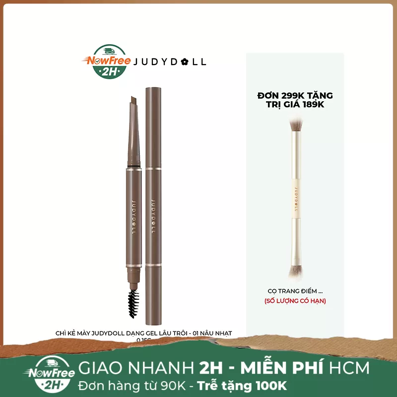 Chì Kẻ Mày Judydoll Dạng Gel Lâu Trôi - 01 Nâu Nhạt 0.15g