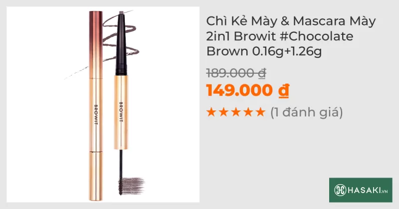 Chì Kẻ Mày & Mascara Mày 2in1 Browit #Chocolate Brown 0.16g+1.26g