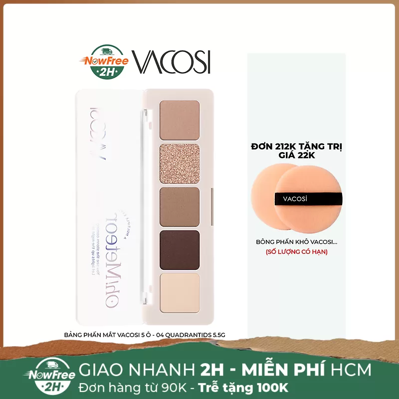 Bảng Phấn Mắt Vacosi 5 Ô - 04 Quadrantids 5.5g