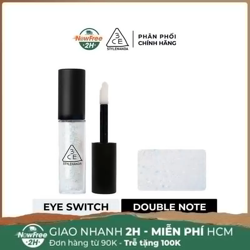 [Mini] Phấn Mắt 3CE Dạng Lỏng Có Nhũ - Double Note 1.5g