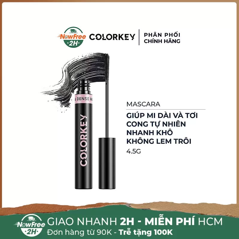 Mascara Colorkey Hỗ Trợ Giúp Mi Dài Và Tơi 4.5g