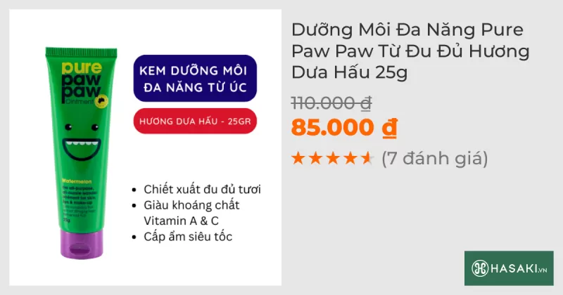 Dưỡng Môi Đa Năng Pure Paw Paw Từ Đu Đủ Hương Dưa Hấu 25g