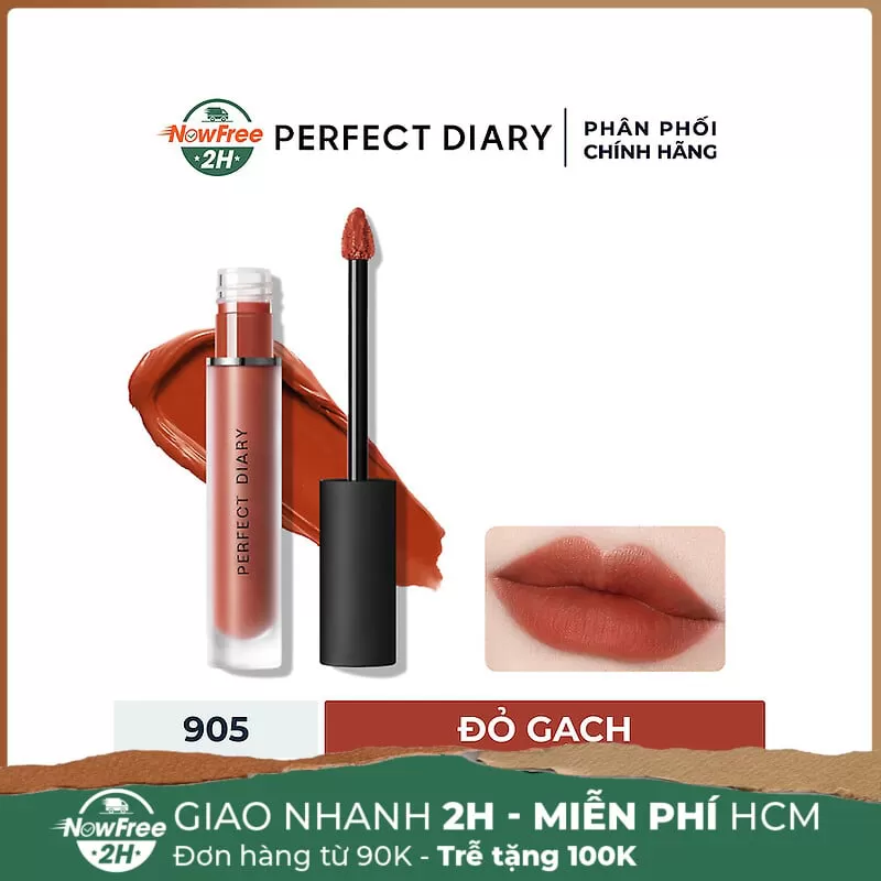 Son Kem Perfect Diary 905 Màu Đỏ Gạch 2.5g