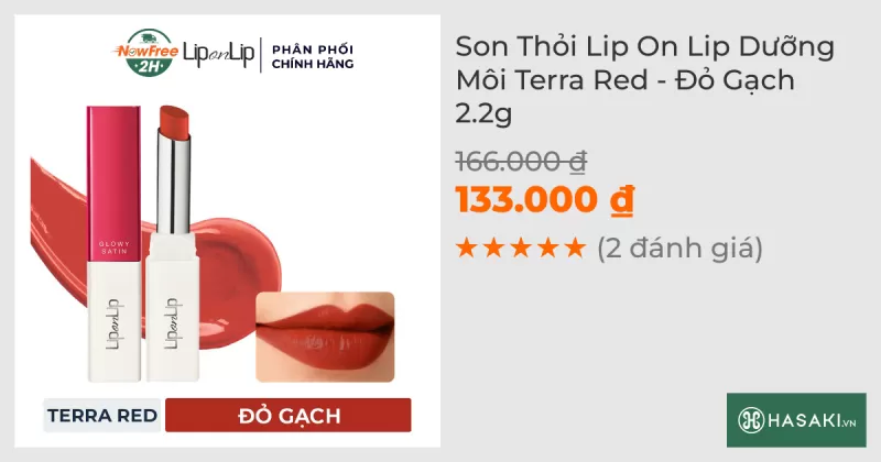 Son Thỏi Lip On Lip Dưỡng Môi Terra Red - Đỏ Gạch 2.2g