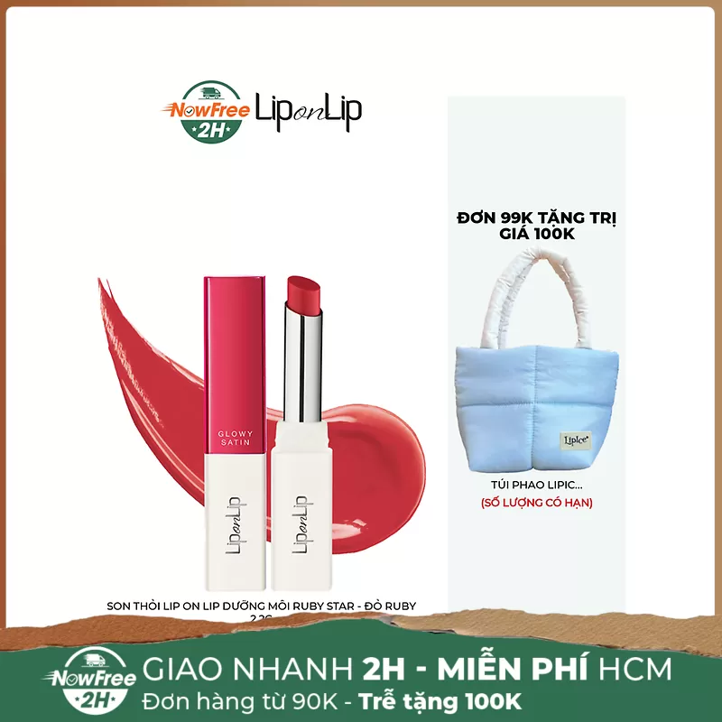 Son Thỏi Lip On Lip Dưỡng Môi Ruby Star - Đỏ Ruby 2.2g