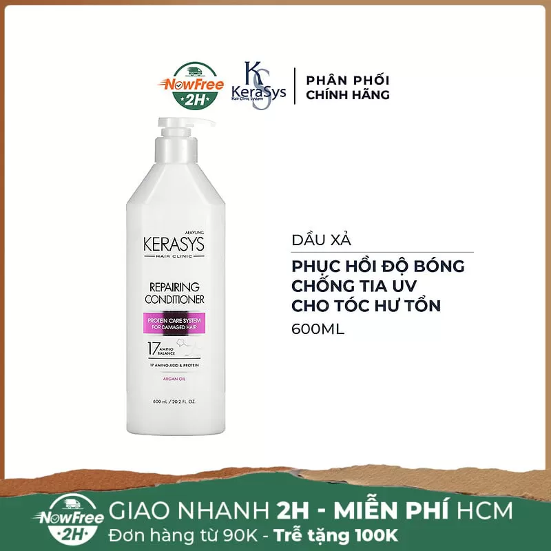 Dầu Xả KeraSys Phục Hồi Độ Bóng Cho Tóc Hư Tổn 600ml