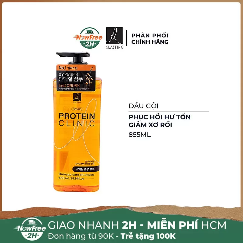 Dầu Gội Elastine Phục Hồi Tóc Hư Tổn 855ml