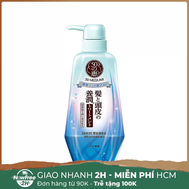 [HSD 08/2025] Dầu Xả 50 Megumi Sạch Thoáng & Tươi Mát Tóc 400ml