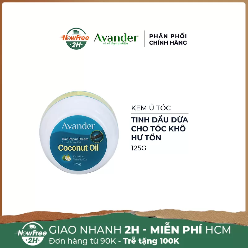 Kem Ủ Tóc Avander Tinh Dầu Dừa Cho Tóc Khô, Hư Tổn 125g