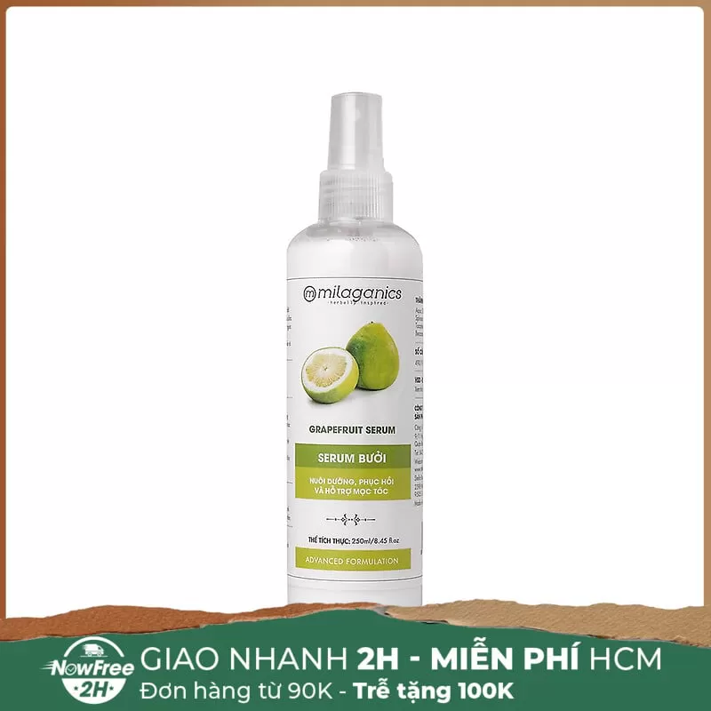 [HSD 09/2025] Serum Bưởi Milaganics Ngừa Rụng & Kích Thích Mọc Tóc 250ml