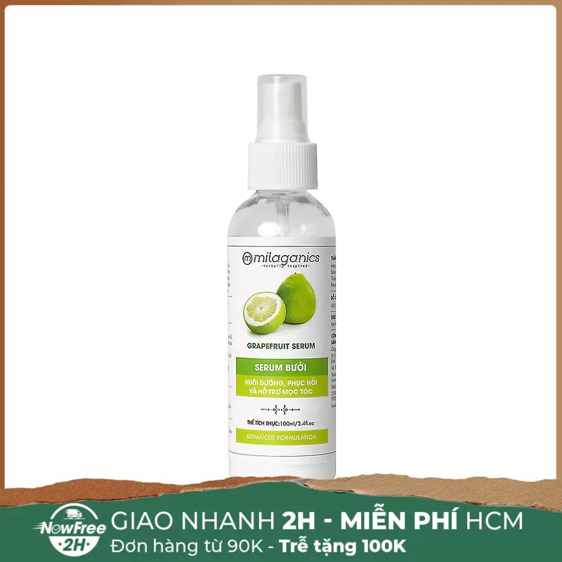 [HSD 10/2025] Serum Bưởi Milaganics Ngăn Rụng & Kích Thích Mọc Tóc 100ml
