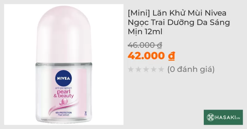 [Mini] Lăn Khử Mùi Nivea Ngọc Trai Dưỡng Da Sáng Mịn 12ml