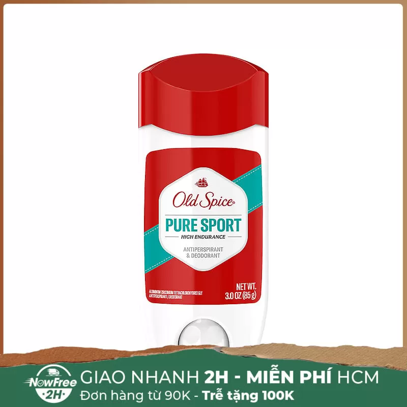 [HSD 10/2025] Sáp Khử Mùi Old Spice Hương Pure Sport Năng Động 85g (Trắng)