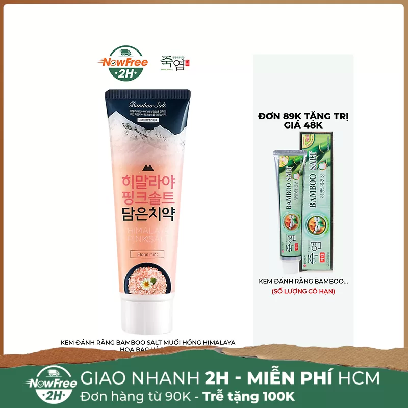 Kem Đánh Răng Bamboo Salt Muối Hồng Himalaya Hoa Bạc Hà 100g