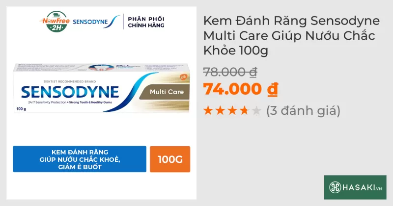 Kem Đánh Răng Sensodyne Multi Care Giúp Nướu Chắc Khỏe 100g