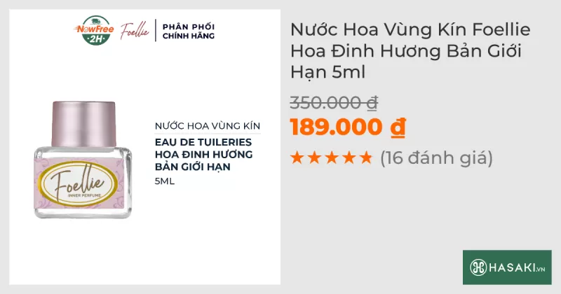 Nước Hoa Vùng Kín Foellie Hoa Đinh Hương Bản Giới Hạn 5ml