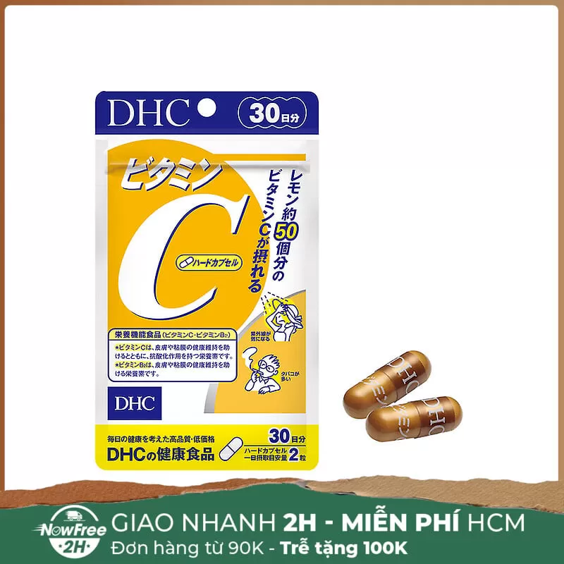 [HSD 12/2025] Thực Phẩm Bảo Vệ Sức Khỏe DHC Dạng Viên Uống Bổ Sung Vitamin C 30 Ngày