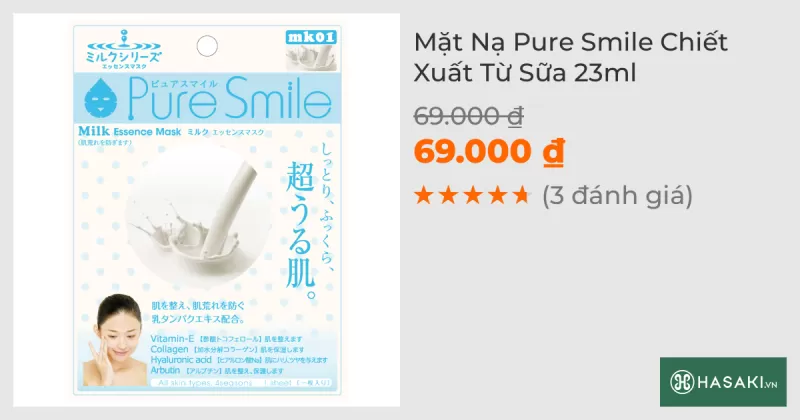 Mặt Nạ Pure Smile Chiết Xuất Từ Sữa 23ml