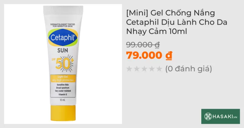 [Mini] Gel Chống Nắng Cetaphil Dịu Lành Cho Da Nhạy Cảm 10ml