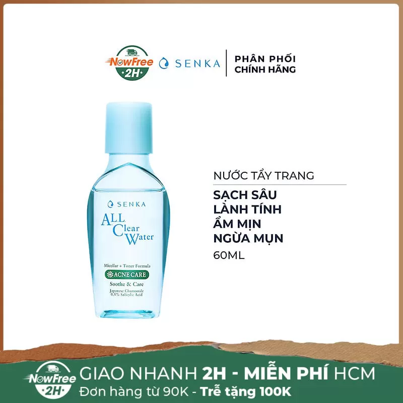 [Mini] Nước Tẩy Trang Senka Ngăn Ngừa Mụn 60ml