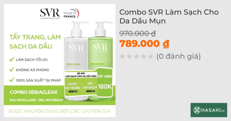 Combo SVR Làm Sạch Cho Da Dầu Mụn