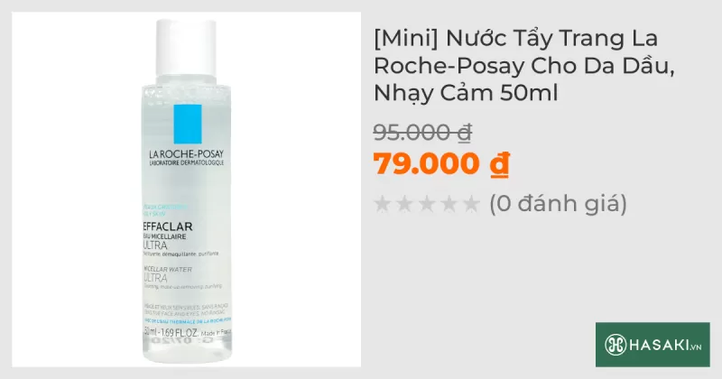 [Mini] Nước Tẩy Trang La Roche-Posay Cho Da Dầu, Nhạy Cảm 50ml