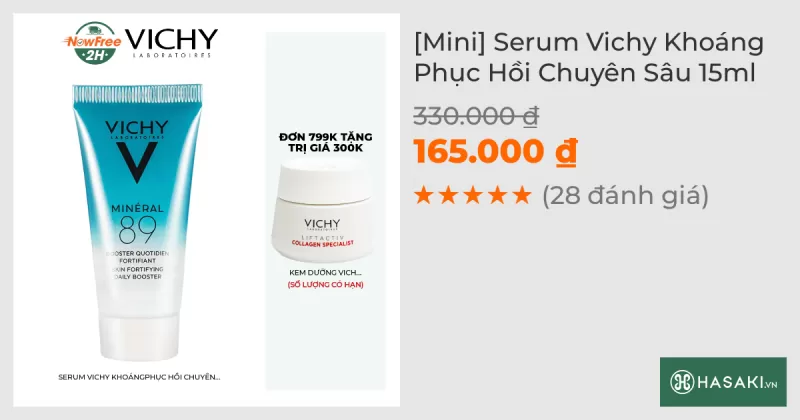 [Mini] Serum Vichy 89 Khoáng Chất Phục Hồi Chuyên Sâu 15ml