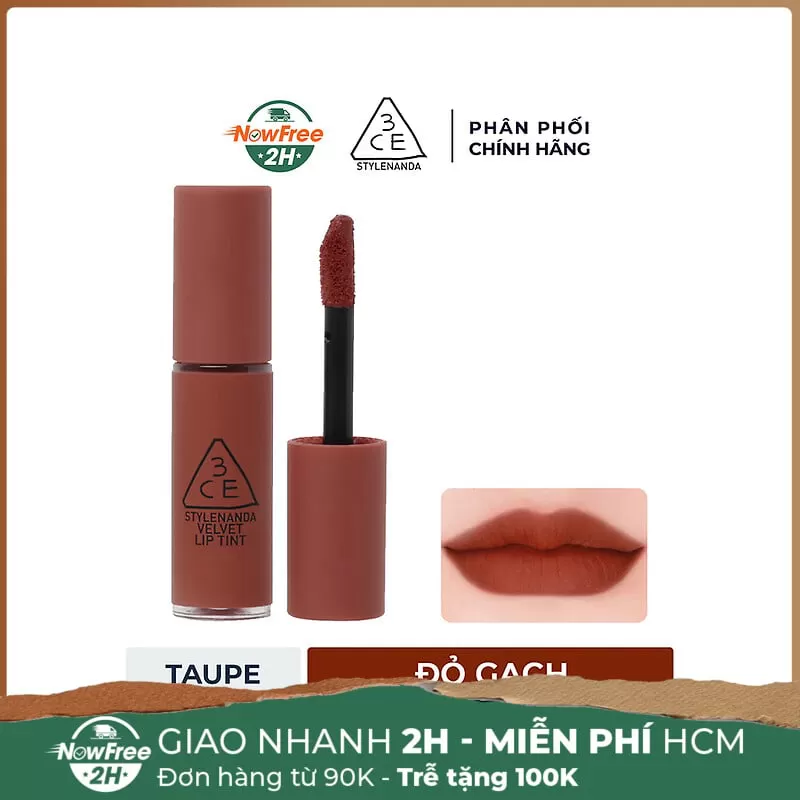 [Mini] Son Kem Lì 3CE Taupe - Đỏ Gạch 1.5g