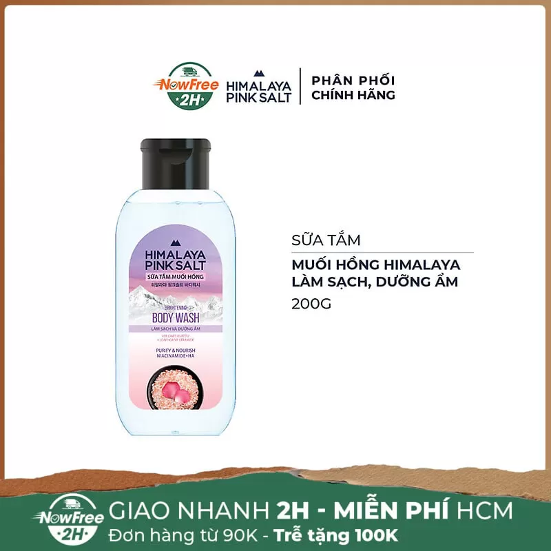 [Mini] Sữa Tắm Muối Hồng Himalaya Pink Salt Làm Sạch, Dưỡng Ẩm 200g