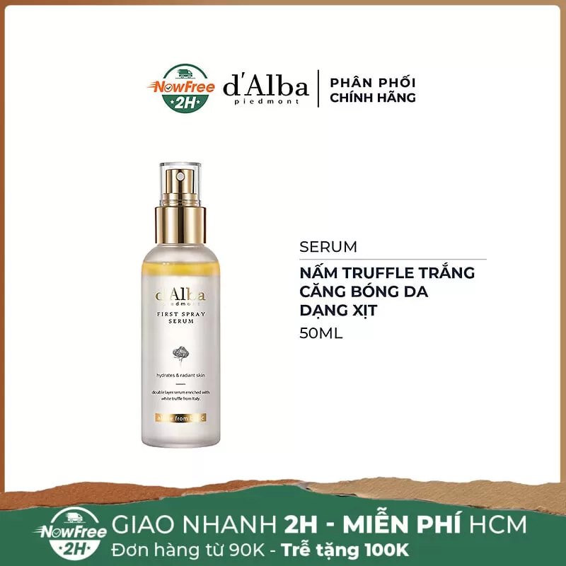 [Mini] Serum d'Alba Dạng Xịt Nấm Truffle Trắng Căng Bóng Da 50ml