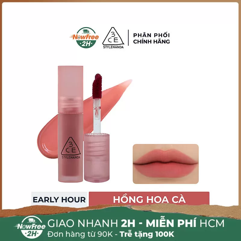 [Mini] Son Kem Lì 3CE Early Hour - Hồng Hoa Cà 1.5g