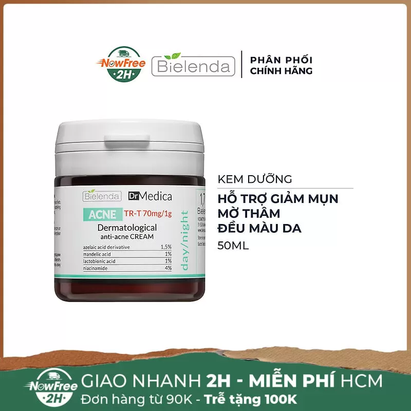 Kem Dưỡng Bielenda Giảm Mụn Mờ Thâm Đều Màu Da 50ml