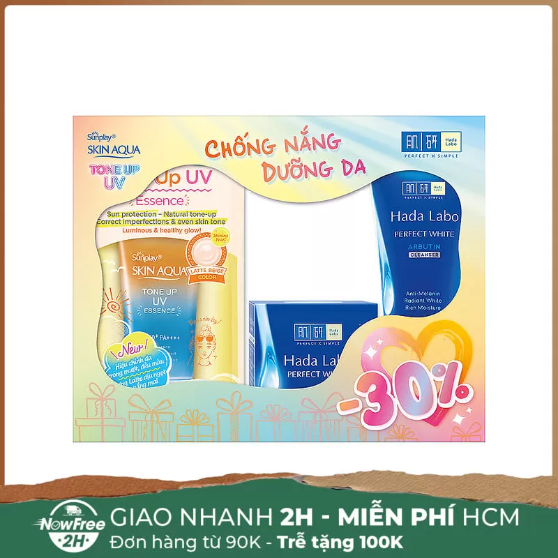 [HSD 10/2025] Hộp Quà Sunplay Chống Nắng Dưỡng Da 3 Món