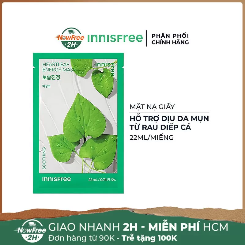 Mặt Nạ innisfree Dịu Da Mụn Từ Diếp Cá 22ml (Mới)