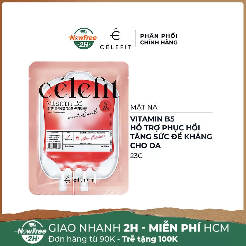 Mặt Nạ Celefit Vitamin B5 Phục Hồi, Tăng Sức Đề Kháng Da 23g