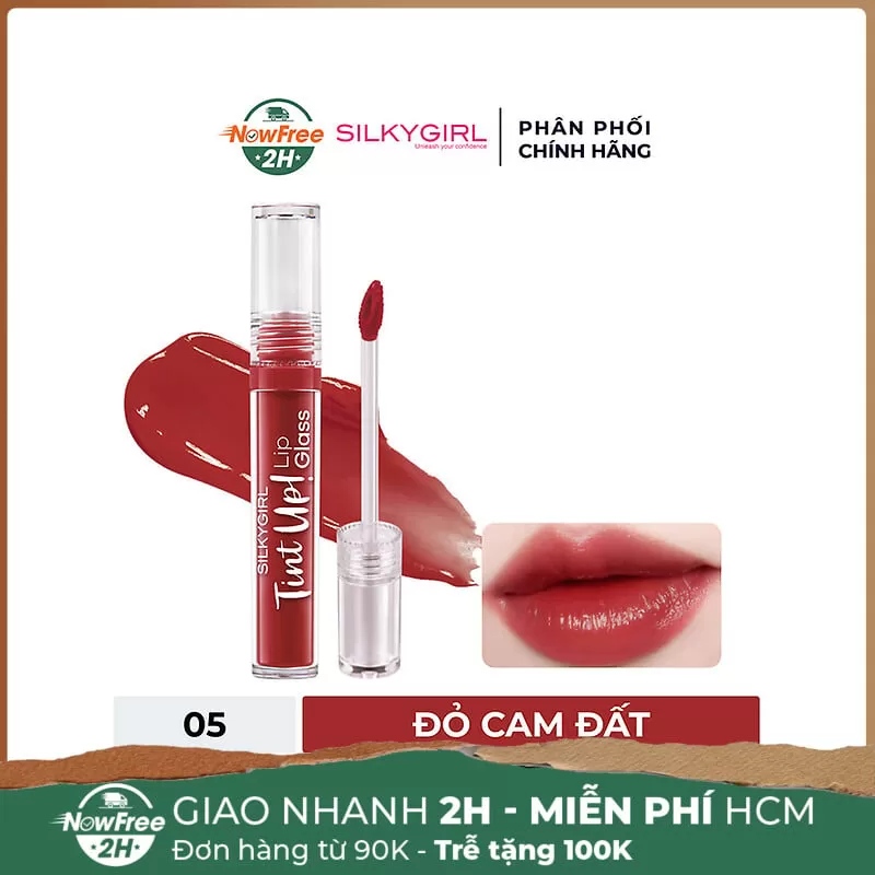 Son Tint Bóng Silkygirl 05 Toffee - Đỏ Cam Đất 3g